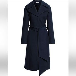 Victoria, Victoria Beckham - Women's Blue Cotton-blend Gabardine Trench Coat - 2